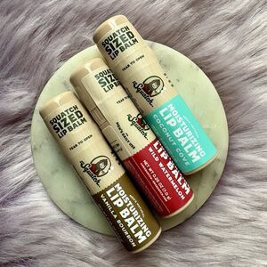 Dr Squatch Lip Balms- 3-Piece Gift: Vanilla Bourbon, Watermelon, Coconut Cove